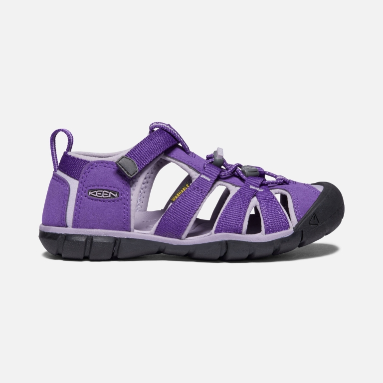 Keen Seacamp II CNX Sandals - Kids' Royal Purple Lavender Grey Sandals